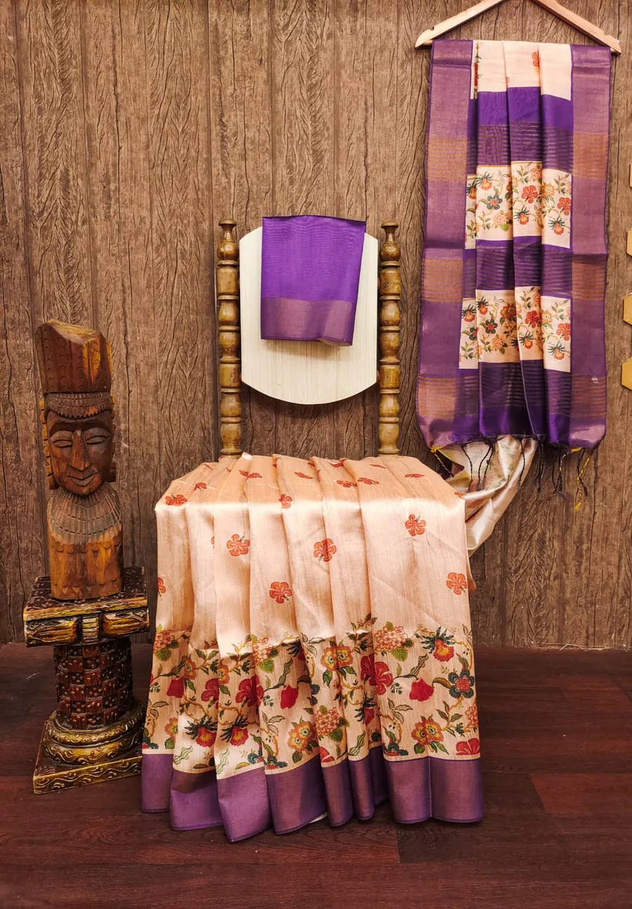 Beautiful Soft Tussar Silk Saree